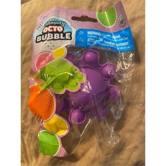 ☀️3/$12☀️ Purple Reversible Octopus Bubble Pop Stress Relief Fidget Toy - Picture 2 of 6